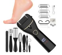 Polly - Kit elettrico con 3 teste sostituibili, strumento professionale per rimuovere la pelle morta e ammorbidire i tacchi, ricaricabile e facile da te