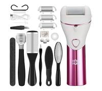 Polly - Kit elettrico con 3 teste sostituibili, strumento professionale per rimuovere la pelle morta e ammorbidire i tacchi, ricaricabile e facile da te