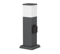 ledscom.de POLLY luce di percorso/bitta per esterni, IP44, 35 cm, antracite, 1x G9 max. 10W, presa di corrente