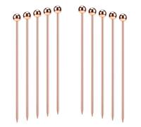 Polly Online 10 Pezzi Cocktail Stick in Acciaio Inox Bastoncini di Frutta, Bevande Riutilizzabili Scelte Stuzzicadenti Swizzle Stick