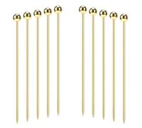 Polly Online 10 Pezzi Cocktail Stick in Acciaio Inox Bastoncini di Frutta, Bevande Riutilizzabili Scelte Stuzzicadenti Swizzle Stick