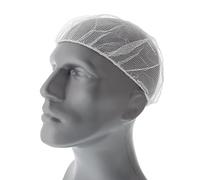 Polly Online Set di 20 reti per capelli usa e getta bianche con bordo elastico in rete estensibile