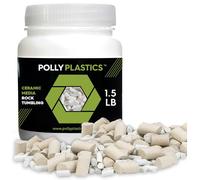 Polly Plastics Roccia Tumbling Ceramic Filler Media (piccolo e grande formato misto) Pellet ceramici non abrasivi per tutti i tipi di bicchieri (0,7 kg)