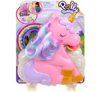 Polly Pocket - Salone di Bellezza Unicorno Arcobaleno, playset cofanetto con unicorno con testa pettinabile e 2 micro bambole, oltre 25 accessori, giocattolo per bambini 4+ anni, HMX18