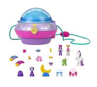 Polly Pocket - Borsetta Doppia Sfera UFO Spaziale con Accessori, Giocattolo per Bambini 4+ Anni, HCG25