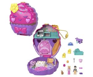 Polly Pocket - Cofanetto Cupcake Dolci Pensieri, con 2 Micro Bambole e 13 Accessori, Giocattolo da Viaggio Tascabile, Giocattolo per Bambini 4+ Anni, HKV31