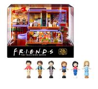 Polly Pocket - Cofanetto Friends, playset tazza da caffè Central Perk, con i 6 personaggi principali, 9 accessori e 3 luoghi della serie Friends inclusi, giocattolo per bambini, 4+ anni, HKV74