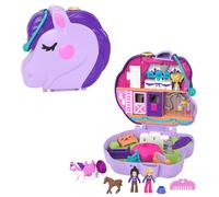 Polly Pocket Cofanetto Maneggio dei cavalli con 2 Micro Bambole, Cavalli e Accessori, Giocattolo per Bambini 4+Anni, GTN14