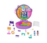 Polly pocket - cofanetto partita di calcio con accessori, giocattolo per bambini 4+ anni, hcg14