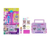 Polly Pocket - Disco Dance Fashion Reveal, playset da viaggio a forma di stereo