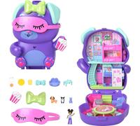 Polly Pocket Dolls and Playset, Sleepover Puppy Compact, Travel Toy with 1 Micro