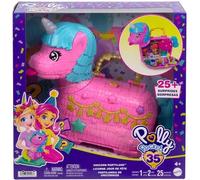 Mattel HYD96 Polly Pocket Festa Unicorno con 2 Minifigure e Cuccioli e 25+ Acces
