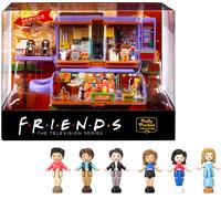 Polly Pocket Friends Compact Playset with 6 Character Dolls & 9 Accessories, Cof