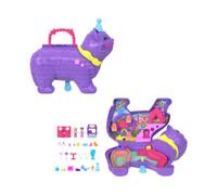 Polly pocket - gattino delle feste, set pignatta con ruota panoramica, include 2 mini bambole, cuccioli e 23 accessori