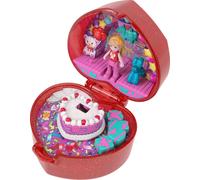 Polly Pocket Mattel 80th Anniversary Compact Playset, Jewelry Box with Doll, Bal