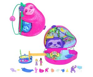 Polly Pocket Playset and Travel Toy with 2 Micro Dolls and 12 Accessories, Anima