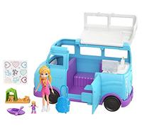 Polly Pocket, Playset Veicolo Campeggio con 2 Bambole, Giocattolo per Bambini 4+Anni, FTP74