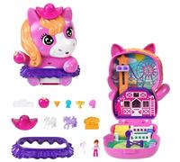 Polly Pocket Dolls and Playset, Pony Rodeo Compact, Travel Toy with 1 Micro Doll