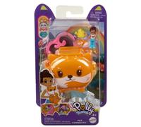Polly Pocket Set da gioco compatto mini mondo di animali domestici volpe per ragazze dai 4 anni in su