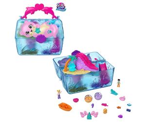 Polly Pocket Sparkle Cove Adventure Playset & 2 Micro Dolls, Island Treasure Che