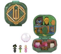 Polly Pocket x Wicked - Cofanetto da collezione, set con Glinda, Elphaba e il Mago, 2 accessori a tema e i luoghi iconici di Shiz e Oz, giocattolo per bambini, 4+ anni, JFV04