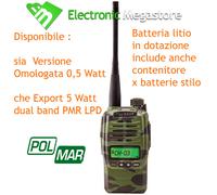 POLMAR EASY MIMETIC PMR446 UHF PORTATILE VERSIONE EXPORT 5 WATT