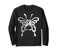 polmone Cancro consapevolezza Nastro Bianco Farfalla Uomini Donne e Bambini Maglia a Manica