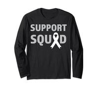 polmone Cancro consapevolezza Nastro Bianco Supporto Squadra Uomini Donne Maglia a Manica