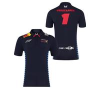 Polo à Manches Courtes officiel Homme Oracle Red Bull Racing Teamline Max Verstappen - Bleu (IT, Testo, XL, Regular, Regular, Bleu)