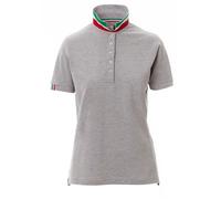 Polo a manica Corta Payper NATION LADY da Donna con Colletto Tricolore Bandiera
