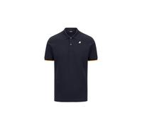 K-Way Polo a Maniche Corte Modello Vincent Pique, dalla vestibilità Slim Fit, Colore Blue Depth XXL