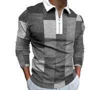 Polo a maniche lunghe da uomo in tinta unita T-shirt da uomo con risvolto stampato 3D T-shirt da uomo casual all'aperto abbigliamento quotidiano da strada in poliestere a maniche lunghe risvolto
