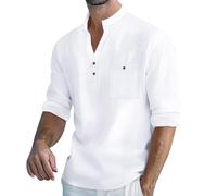 Polo a maniche lunghe da uomo UK termica camicia da uomo top da uomo slim fit oversize top da uomo stampa posteriore shiteshirts palestra oversize cotone magliette UK top casual felpe da uomo, bianco