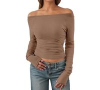 Polo a Maniche Lunghe Donna Blusa Scritte Paillettes 2025 Bianco Monocolore Fiorate Aperte Biancaneve Scritto Riflettente Boscaiolo Promo Caldi Disegno Croci Future Aperti Sfumato