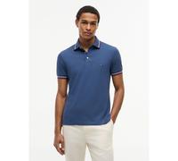 Polo aderente con profili Blu XXL Tinta unita