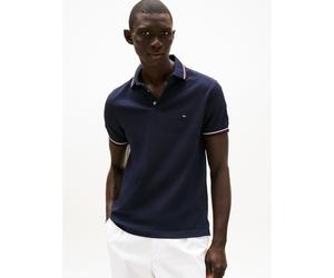 Polo aderente con profili Blu XXL Tinta unita