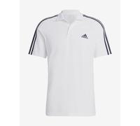 Polo adidas Essentials Piqué Embroidered Small Logo 3-Stripes manica corta bianco puro nero - XS