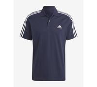 Polo adidas Essentials Piqué Embroidered Small Logo 3-Stripes manica corta blu marino bianco - XS