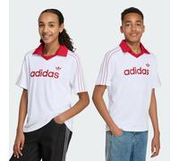 Adidas Originals Loose Pinstripe Short Sleeve Polo Bianco 11-12 Years Bambini