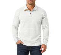 Polo Basic Da Uomo a Maniche Lunghe T-Shirt Classico Polo Elegante Basic | Camicia Autunno Inverno Manica Lunga Magliette Vestibilità Comoda Asciugatura Rapida Ufficio T-Shirt Moderno Rappresentanza
