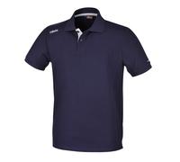 Polo Beta 2 bottoni in cotone 200g blu con inserti grigi - 9534B0