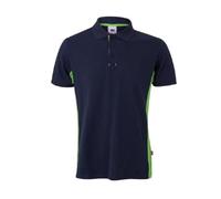 Polo bicolore manica corta blu navy -verde - 61/25 tg. m