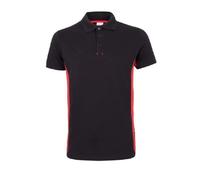 Polo bicolore manica corta nero - rosso -00/12 tg. 2xl