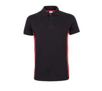 Polo bicolore manica corta nero - rosso -00/12 tg. xl