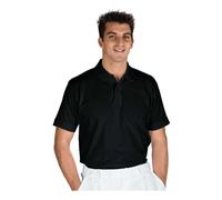 Polo Cameriere Unisex Nera in Cotone a Manica Corta - Isacco - Divisa Bar