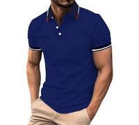Polo Casual da Uomo Classic Button Basic Tee Manica Corta Maglietta da Golf Tinta Unita Cotone Tees Golf Top Eleganti