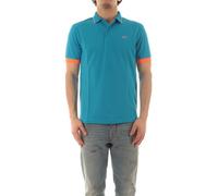 Polo Celeste Small Stripe Fluo A35120 Uomo L