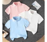 Polo classica a maniche corte in cotone stile accademia per ragazzi giovani, adatta per uso quotidiano, uscite, raduni, esibizioni e attività 6Y,7Y,8Y,9Y,10Y,4Y,5Y,11Y,12YA strisceMiscele di cotone