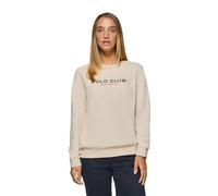 Polo Club Felpa Beige Slim Fit 100% Cotone da Donna - Maglia a Maniche Lunghe e Scollo Tondo