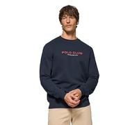 Polo Club Felpa Uomo Basica 100% Cotone Senza Cappuccio - Sweatshirt Men, Blu navy, S